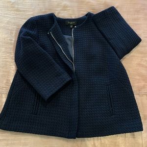 TALBOTS 3/4 Sleeve Zip Front Jacket